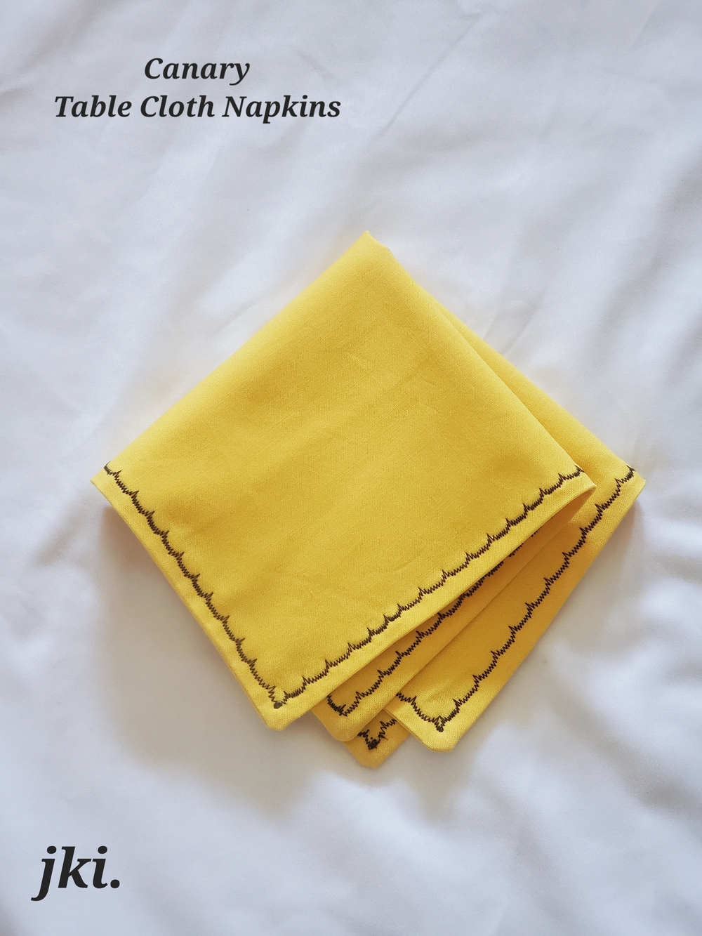 4/Set Canary Table Cloth Napkin 100% Cotton